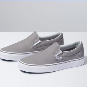 Grey slip on vans sneakers